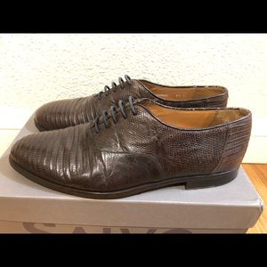 Mezlan genuine lizard shoes size 10 good used condition